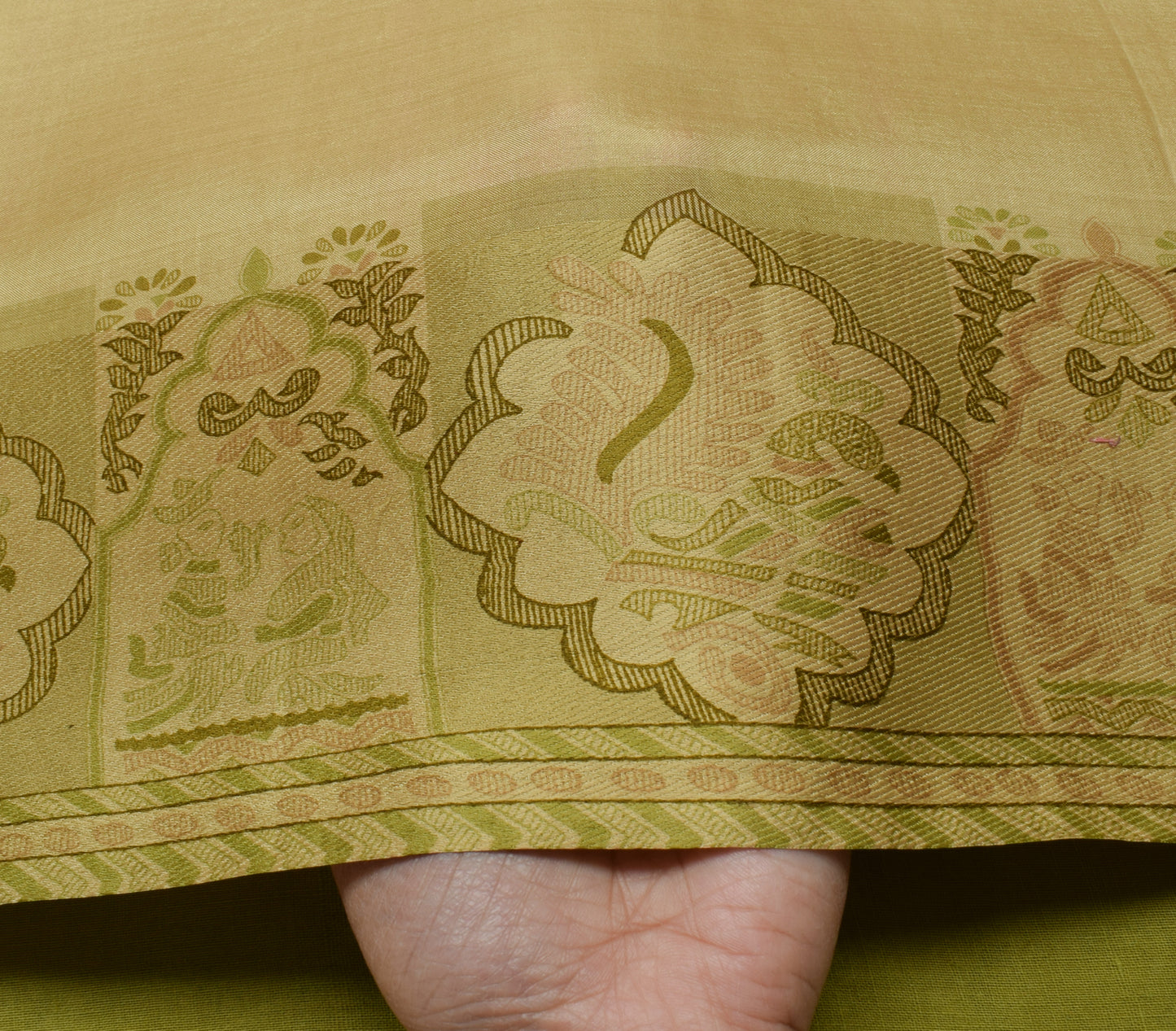 Sushila Vintage Indian Saree 100% Pure Silk Printed 5 Yard Soft Craft Fabric