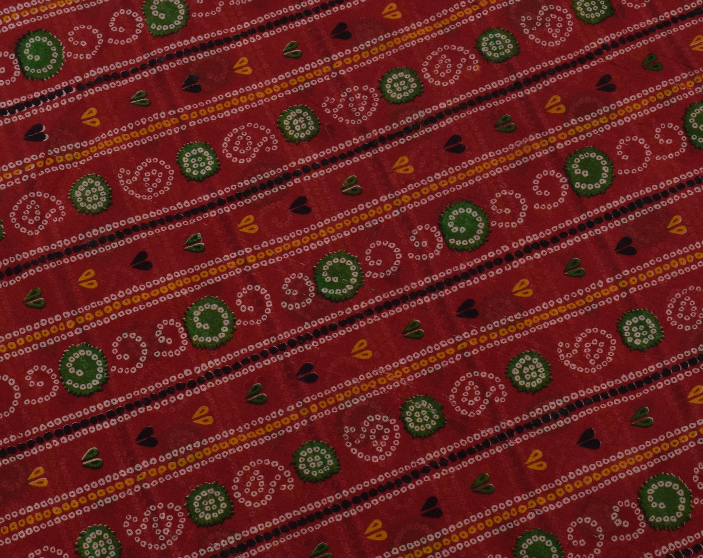 Sushila Vintage Maroon Saree 100% Pure Silk Printed 5 Yard Soft Craft Fabric