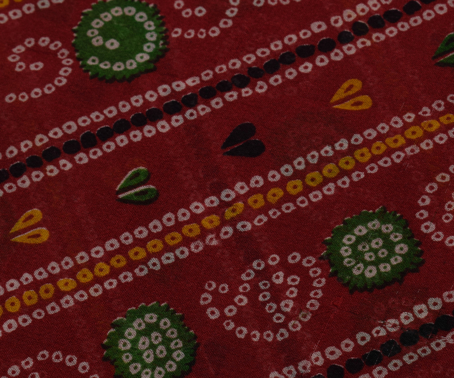 Sushila Vintage Maroon Saree 100% Pure Silk Printed 5 Yard Soft Craft Fabric
