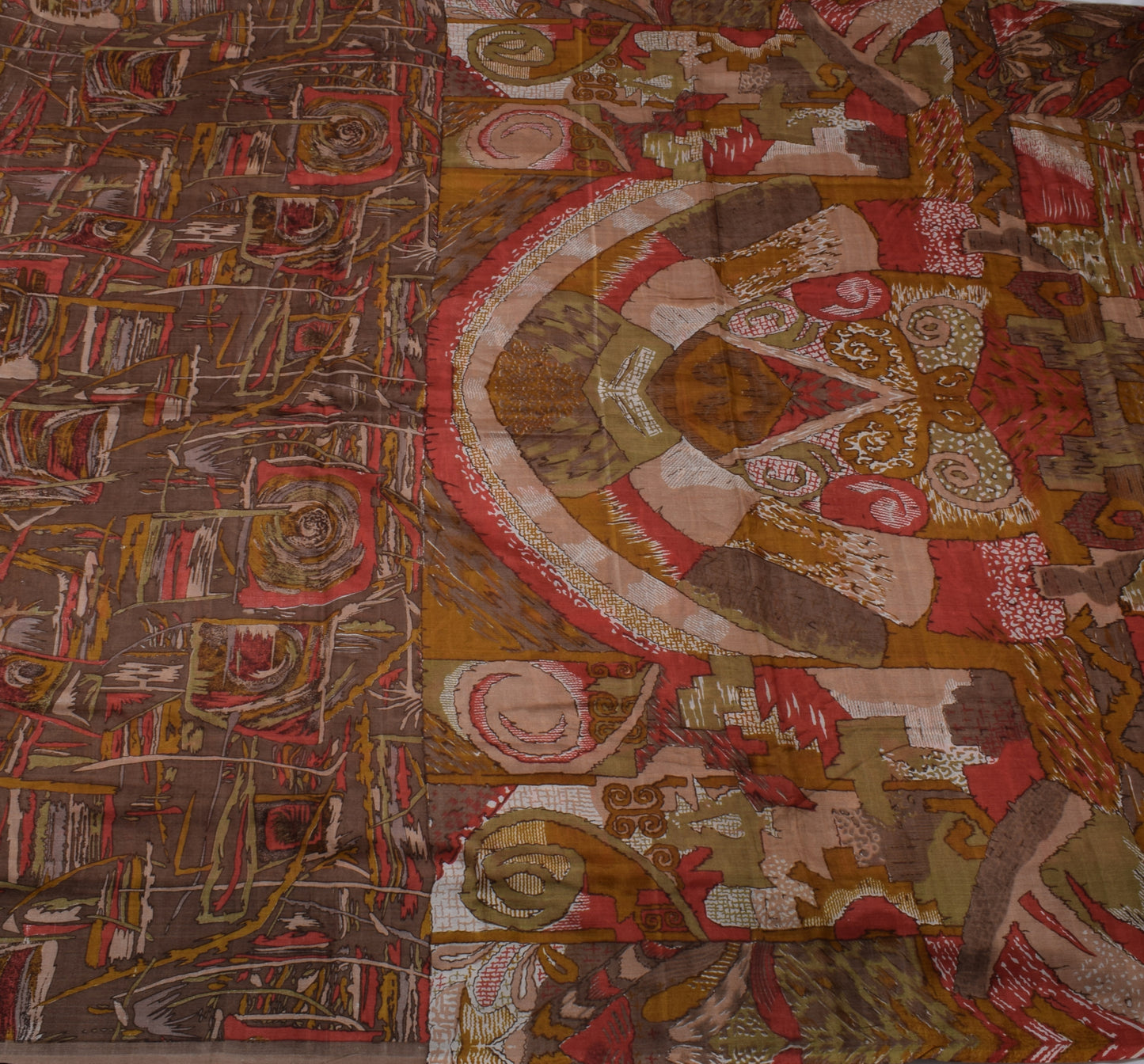 Sushila Vintage Indian Saree 100% Pure Silk Printed 5 Yard Soft Craft Fabric