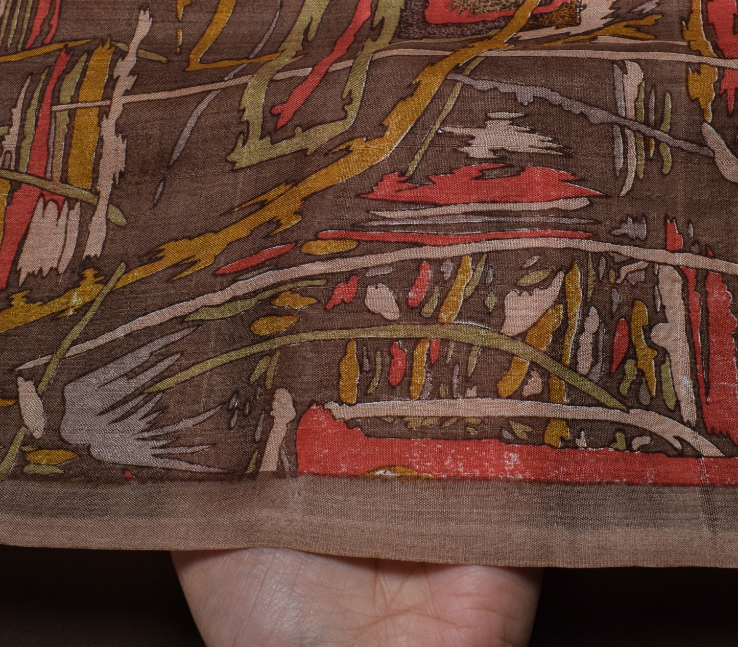 Sushila Vintage Indian Saree 100% Pure Silk Printed 5 Yard Soft Craft Fabric