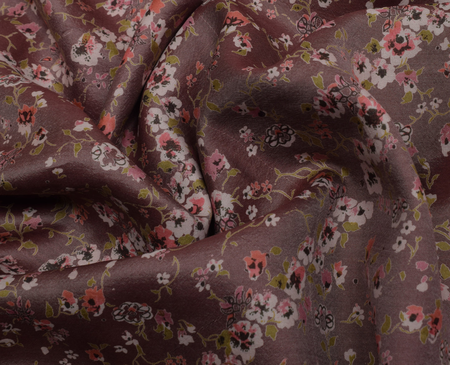 Sushila Vintage Indian Saree 100% Pure Silk Printed Floral Soft Craft Fabric