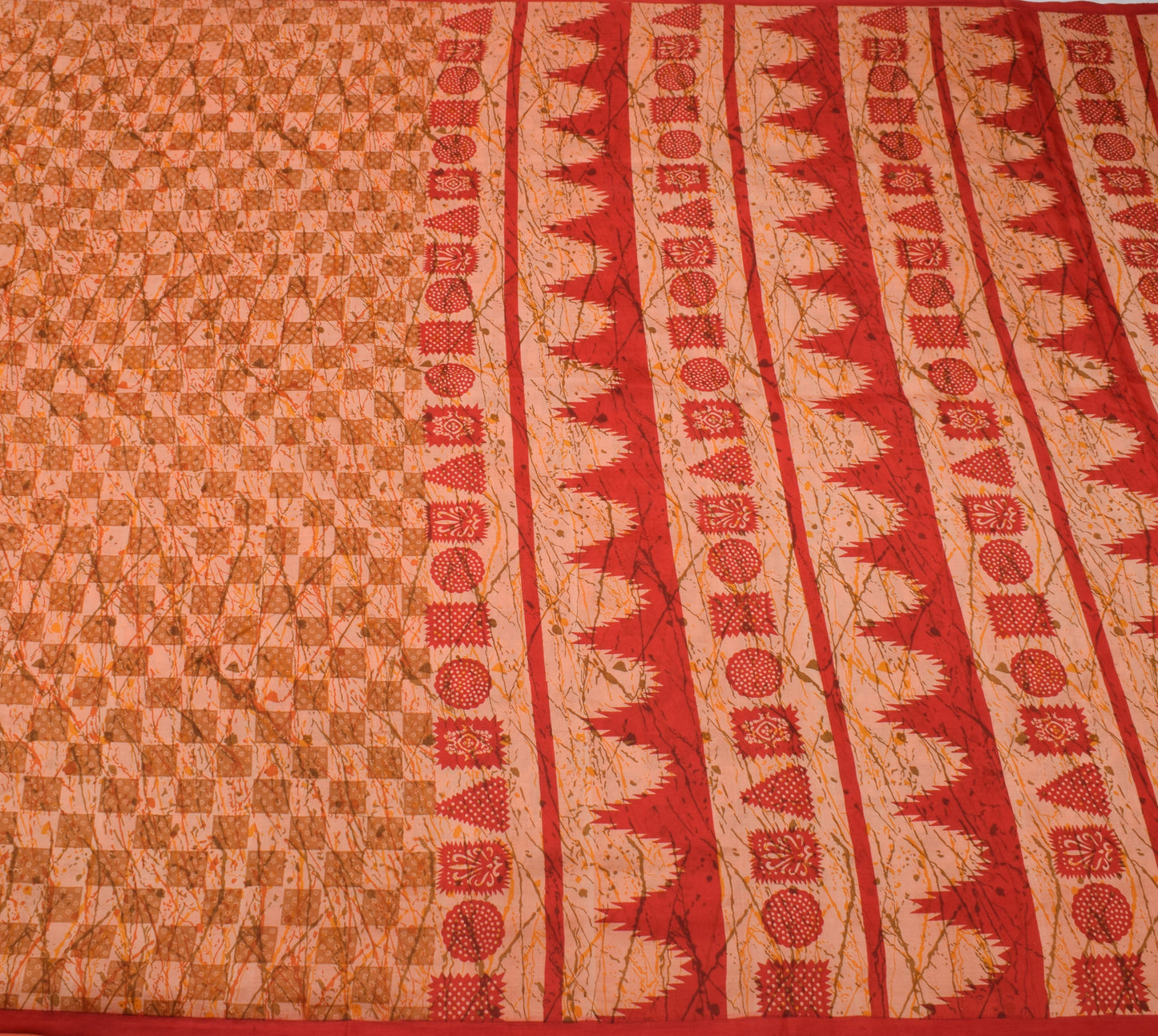 Sushila Vintage Indian Saree 100% Pure Silk Printed 5 Yard Soft Craft Fabric