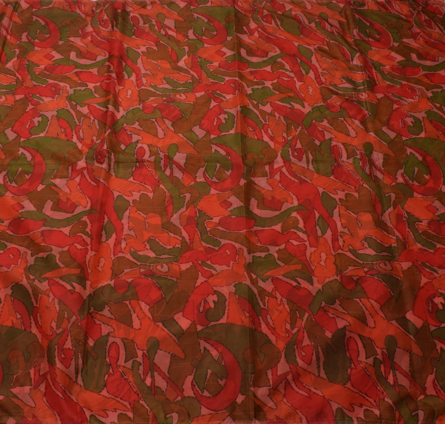Sushila Vintage Indian Saree 100% Pure Silk Printed 5 Yard Soft Craft Fabric