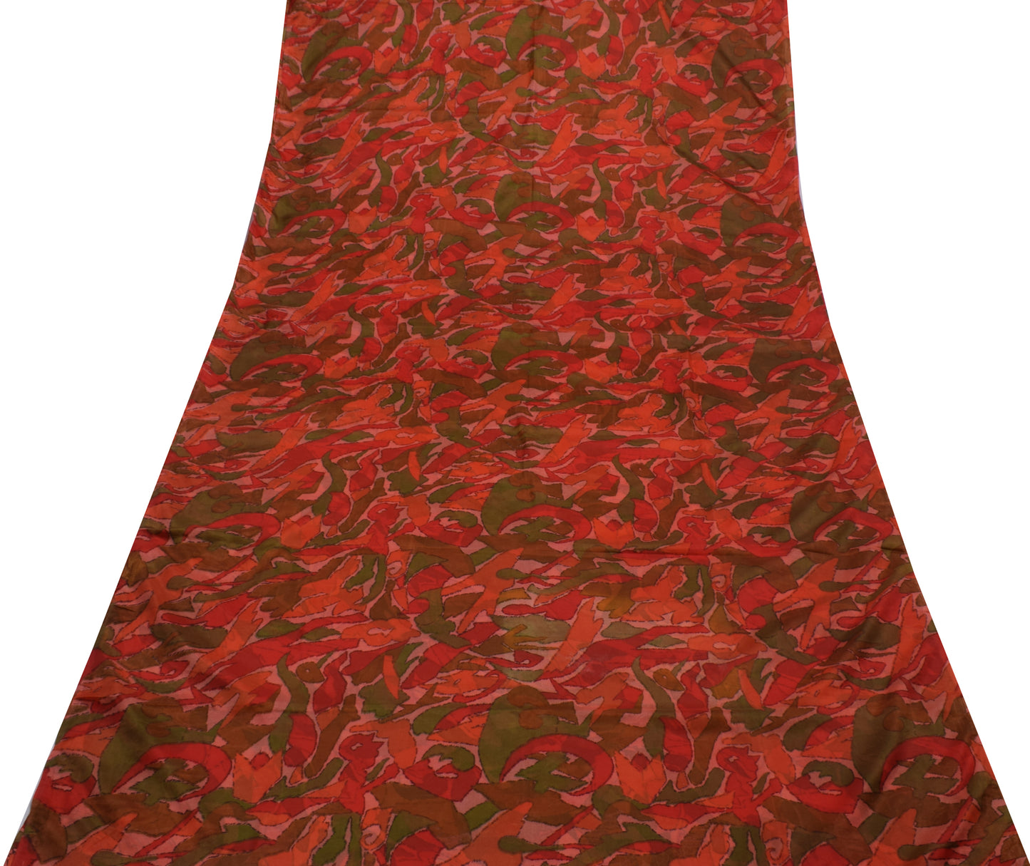 Sushila Vintage Indian Saree 100% Pure Silk Printed 5 Yard Soft Craft Fabric
