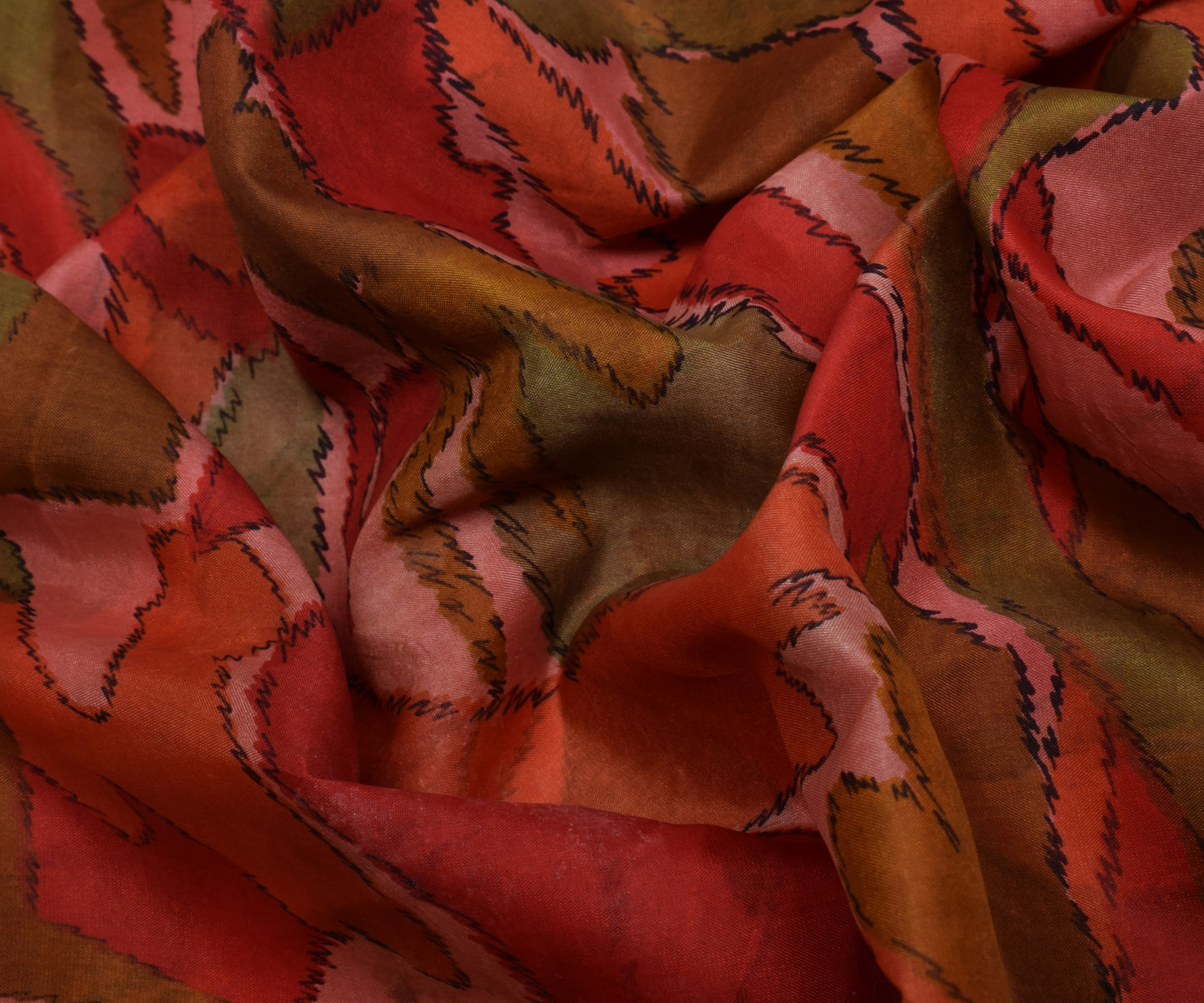 Sushila Vintage Indian Saree 100% Pure Silk Printed 5 Yard Soft Craft Fabric