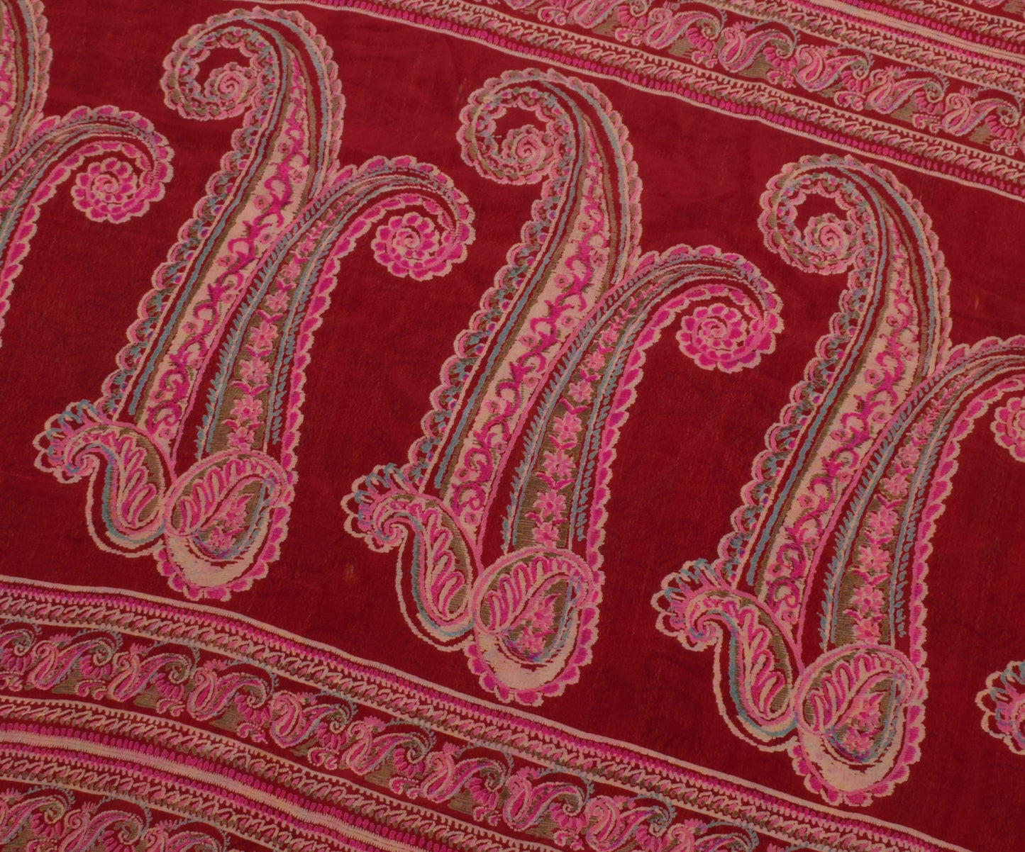 Sushila Vintage Yellow Saree 100% Pure Silk Printed Paisley Soft Craft Fabric