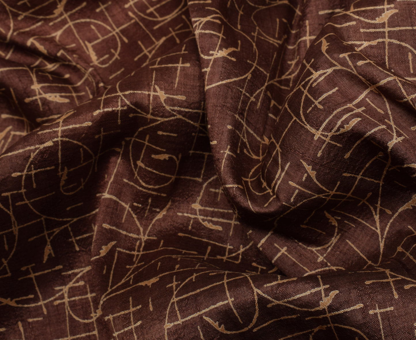 Sushila Vintage Indian Brown Saree 100% Pure Silk Printed Soft Craft Sari Fabric
