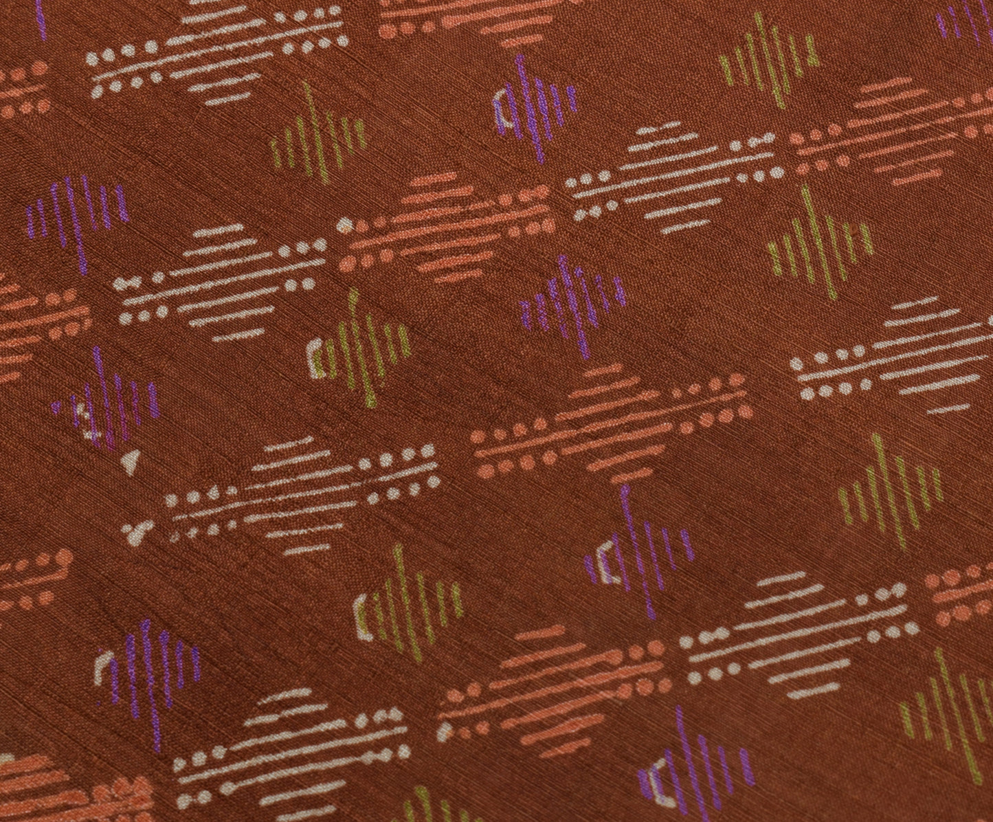 Sushila Vintage Brown Saree 100% Pure Silk Printed Floral Soft Craft Sari Fabric