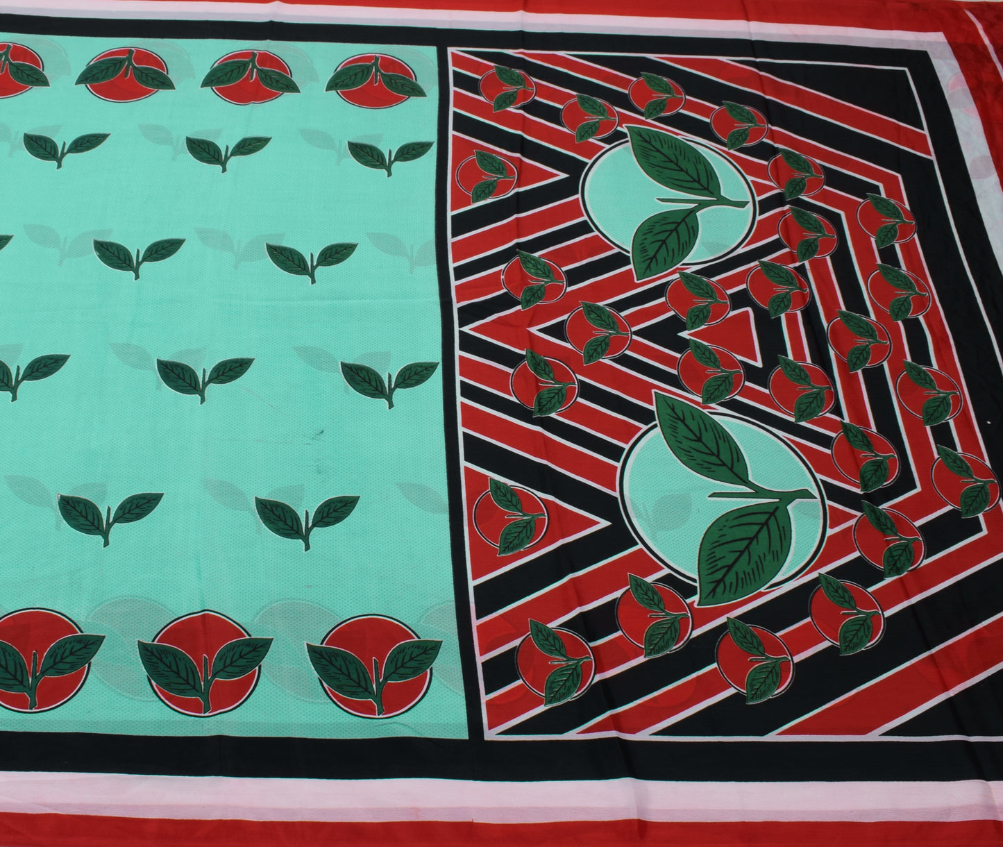 Sushila Vintage Indian Saree Blend Silk Printed Floral 5 Yard Soft Craft Fabric