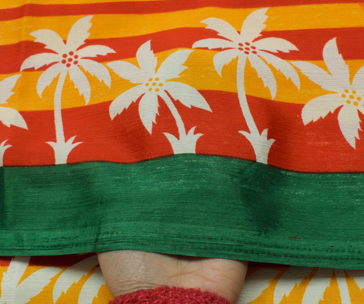 Sushila Vintage Indian Saree Blend Silk Printed 5 Yard Soft Craft Fabric