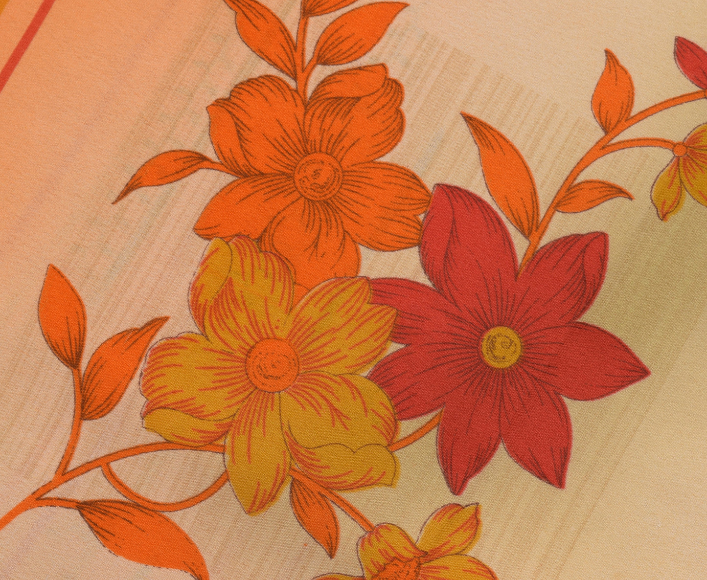 Sushila Vintage Indian Saree Blend Silk Printed Floral Soft Craft 5 Yard Fabric