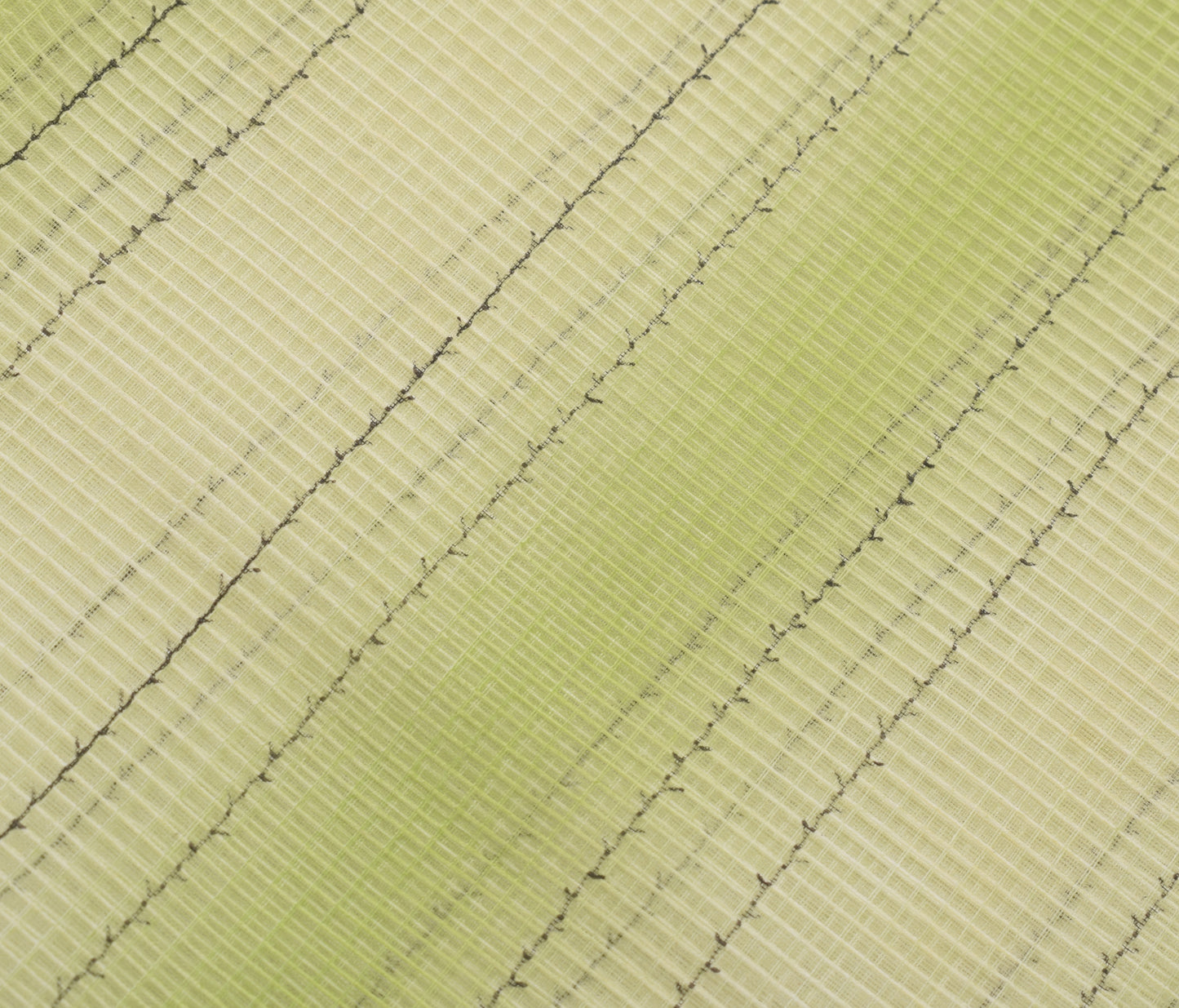 Sushila Vintage Green Indian Saree 100% Pure Silk Printed Floral Craft Fabric