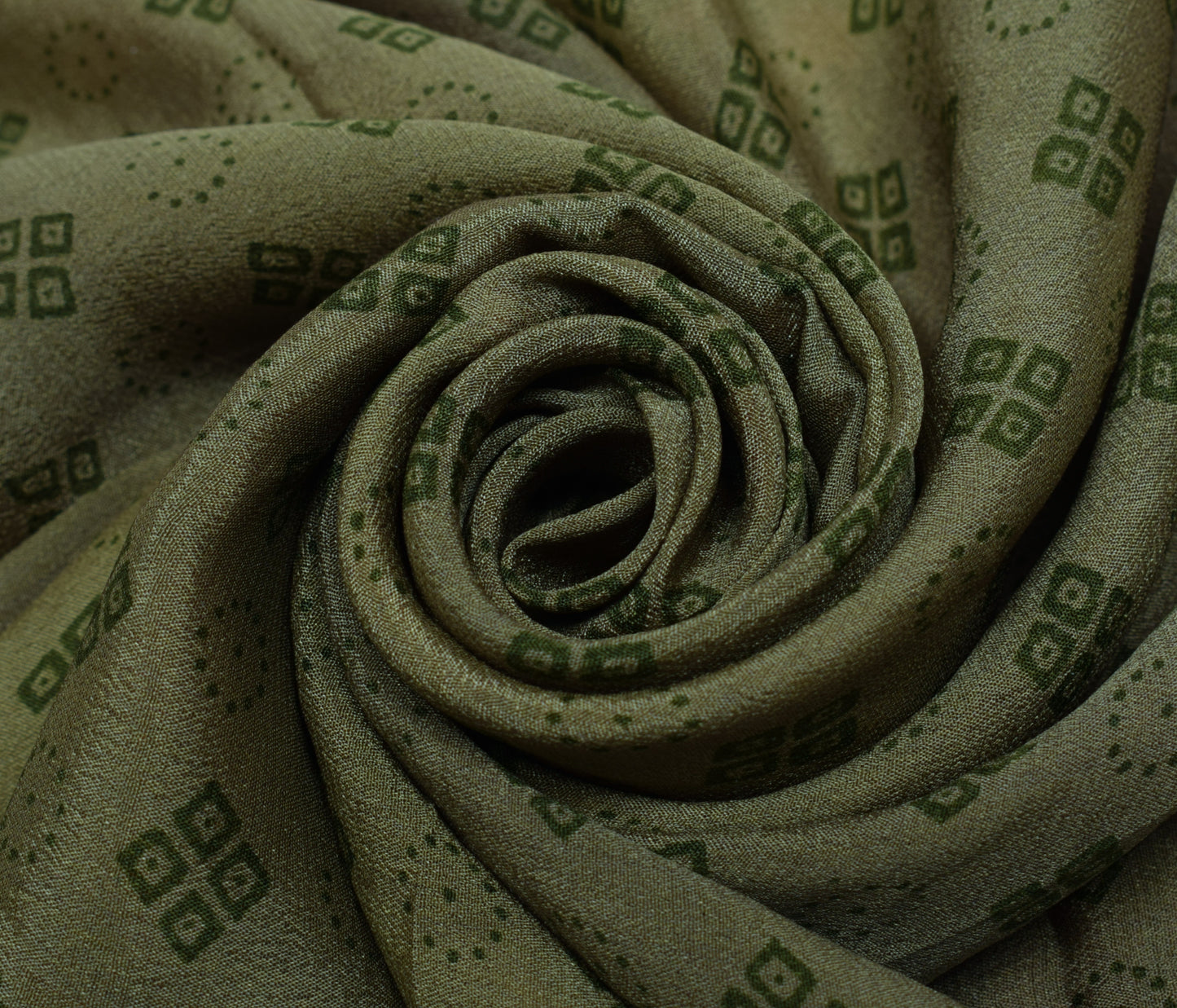 Sushila Vintage Green Saree 100% Pure Silk Bandhani Printed Soft Craft Fabric