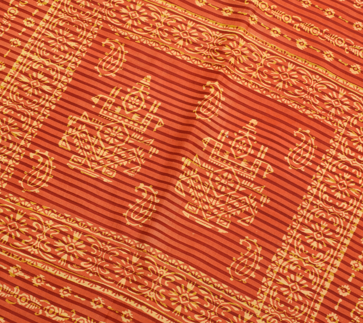 Sushila Vintage Green Indian Saree 100% Pure Silk Printed Floral Craft Fabric