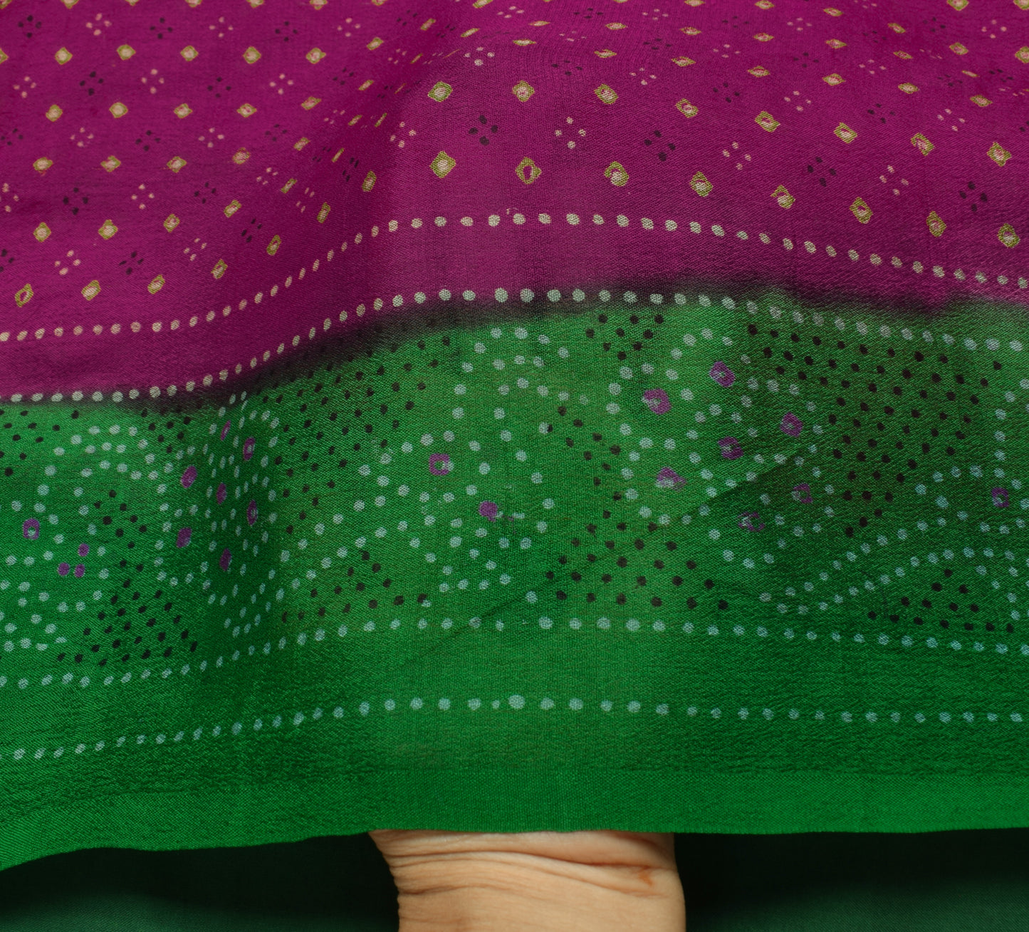 Sushila Vintage Dark Magenta Saree 100% Pure Silk Printed 5 YD Soft Craft Fabric