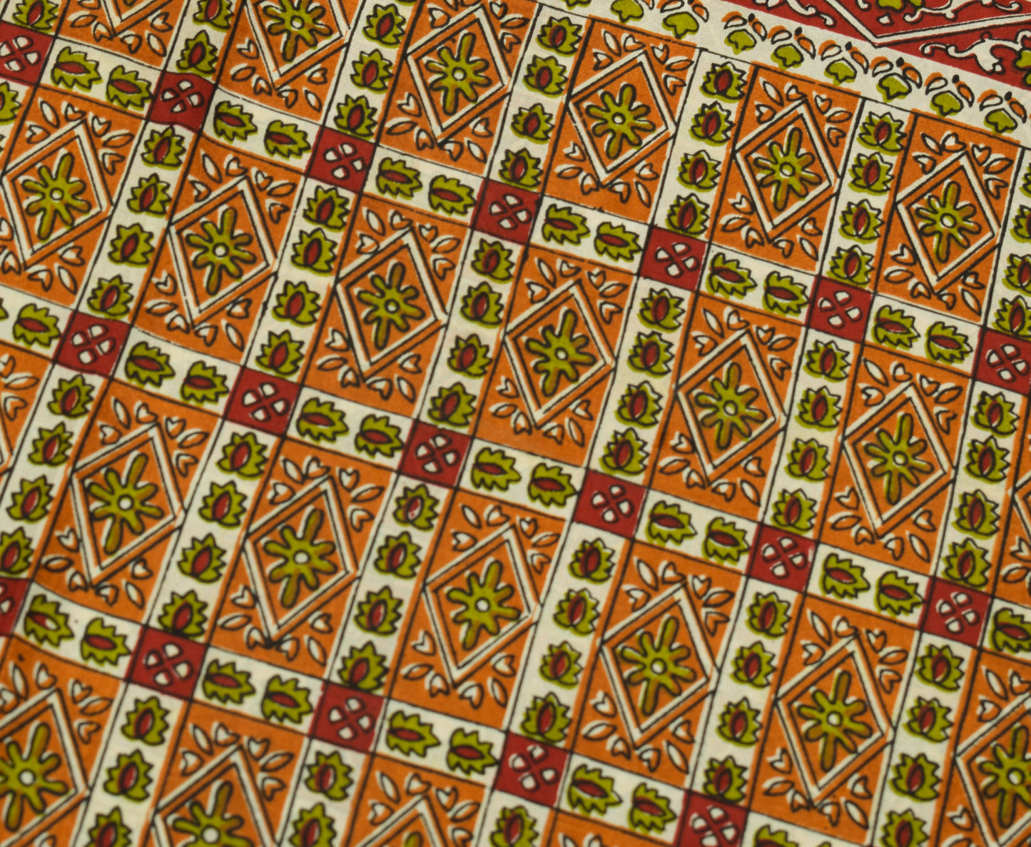 Sushila Vintage Cream Saree 100% Pure Silk Printed Paisley Soft Craft Fabric