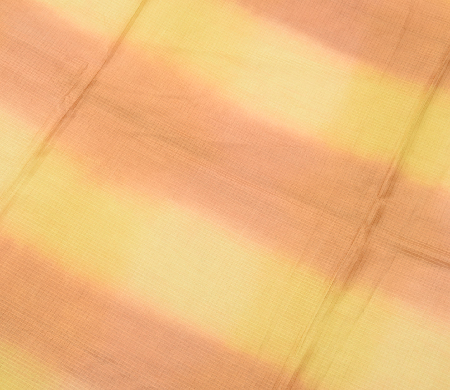 Sushila Vintage Yellow Saree 100% Pure Silk Printed Checks Soft Craft Fabric