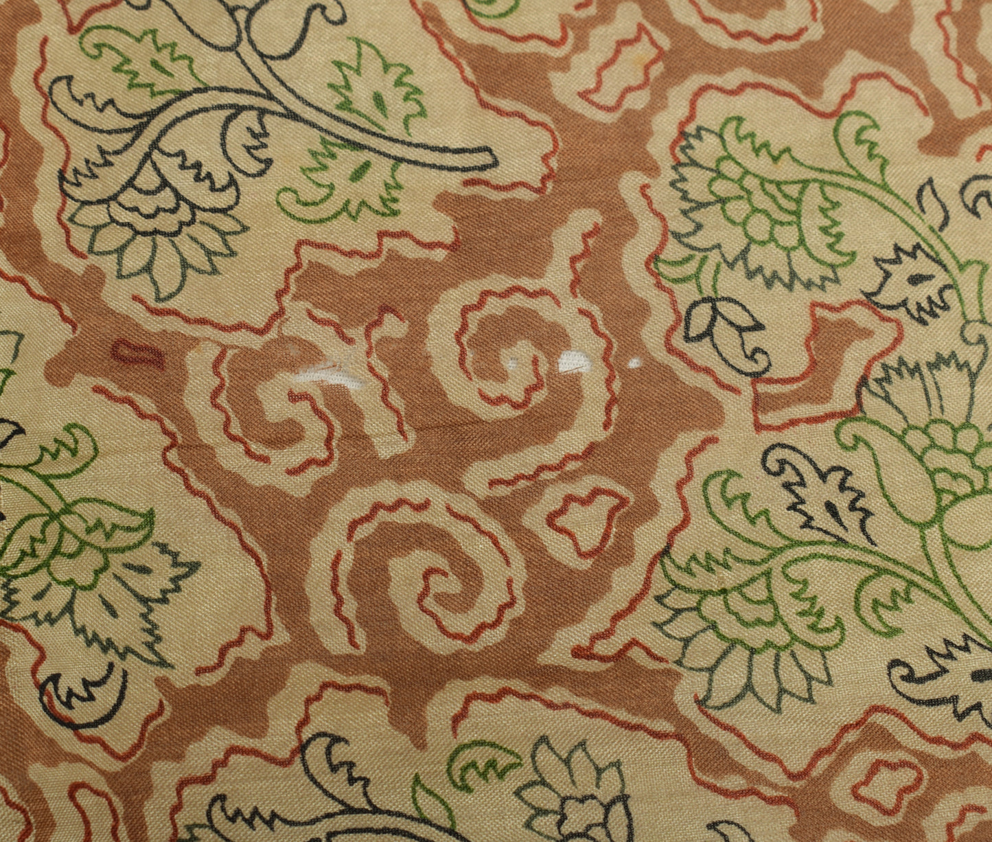 Sushila Vintage Indian Saree 100% Pure Silk Printed Floral 5 YardCraft Fabric