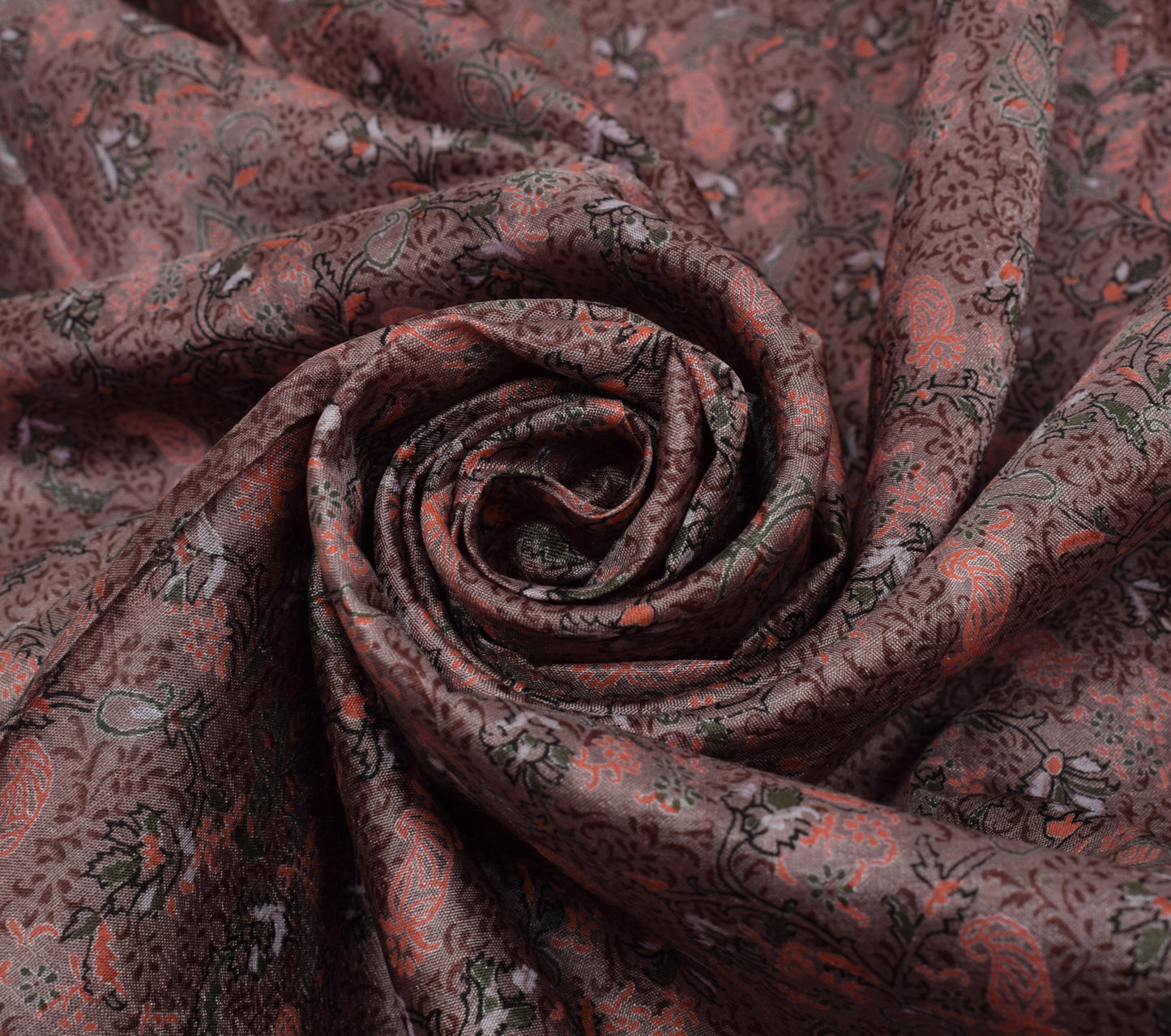 Sushila Vintage Saree 100% Pure Silk Printed Paisley 5 Yard Soft Craft Fabric