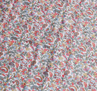 Sushila Vintage White Women Neck Scarf Blend Satin Printed Floral Stole 36"x 36"