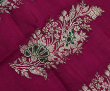 Sushila Vintage Indian Sari Remnant Scrap 100% Pure Silk Woven Craft Fabric