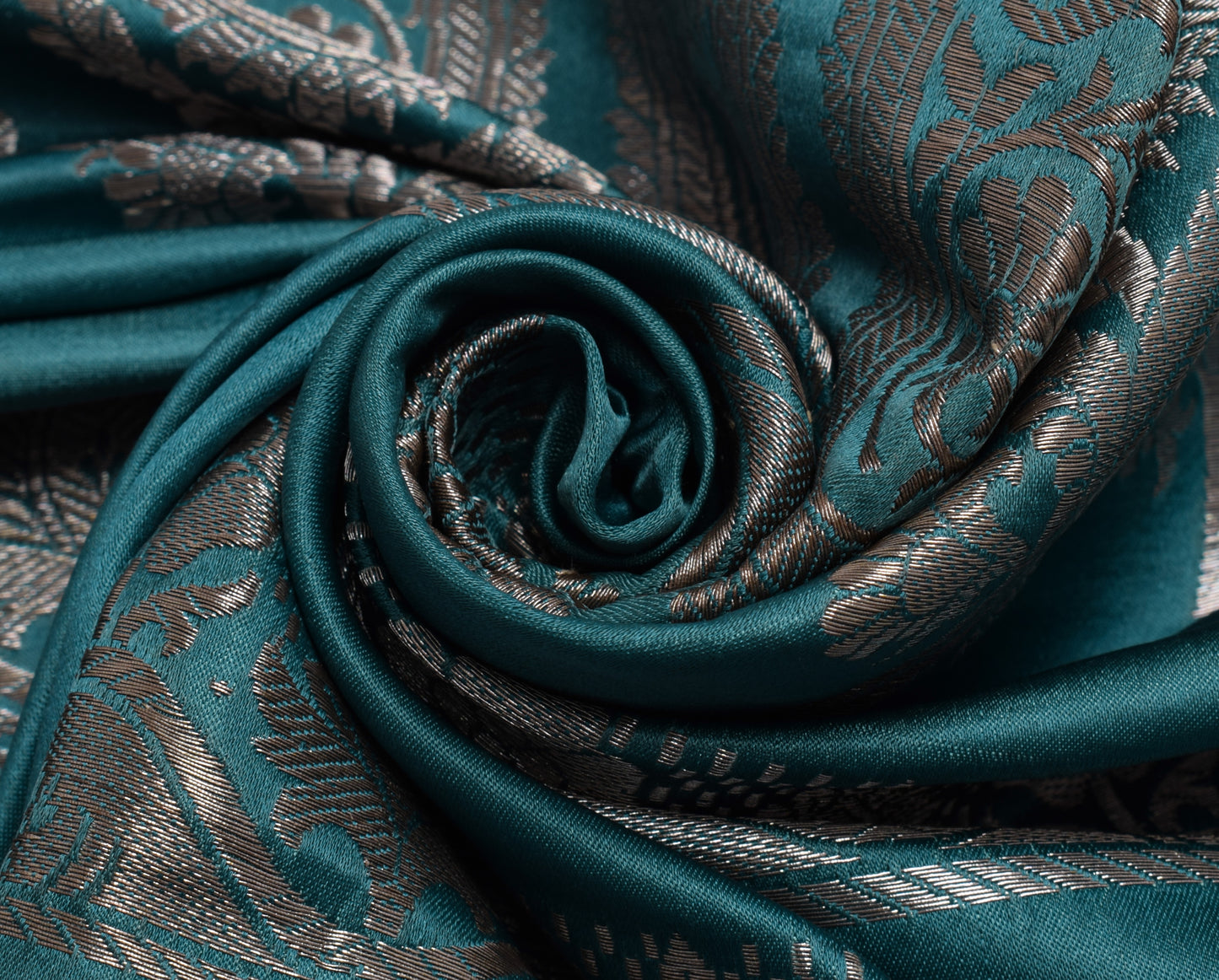 Sushila Vintage Indian Sari Remnant Scrap Pure Satin Zari Woven Craft Fabric