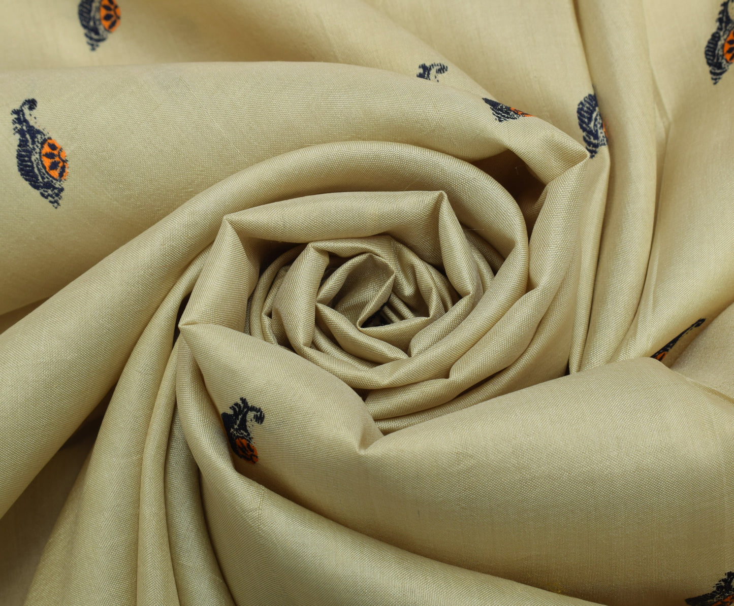 Sushila Vintage Indian Sari Remnant Scrap 100% Pure Silk Woven Craft Fabric