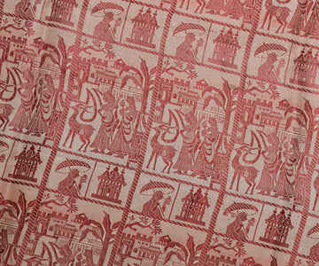 Sushila Vintage Indian Sari Remnant Scrap 100% Pure Silk Woven Craft Fabric