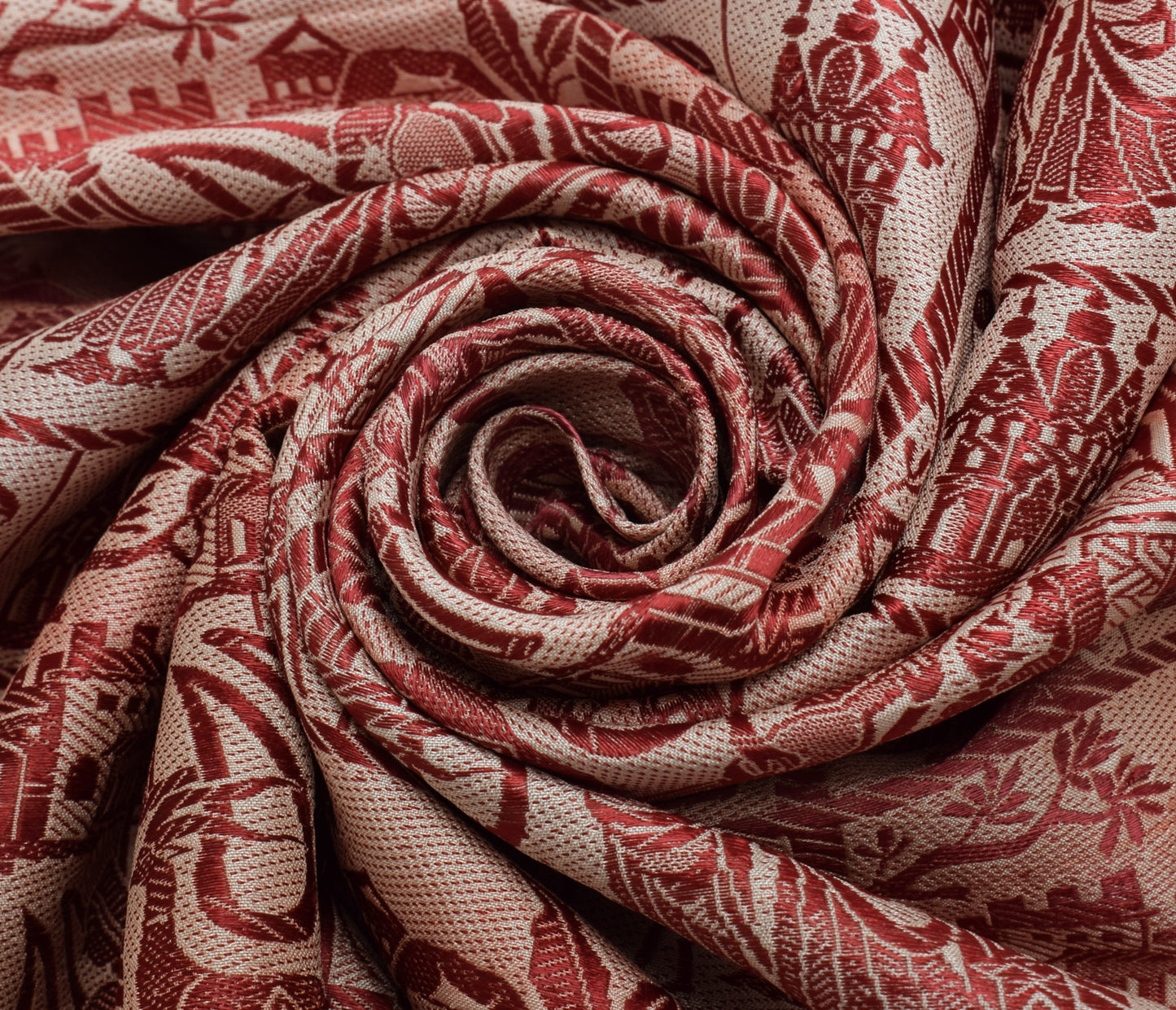 Sushila Vintage Indian Sari Remnant Scrap 100% Pure Silk Woven Craft Fabric
