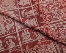 Sushila Vintage Indian Sari Remnant Scrap 100% Pure Silk Woven Craft Fabric