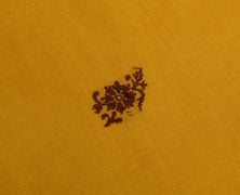 Sushila Vintage Mustard Sari Remnant Scrap 100% Pure Silk Woven Craft Fabric