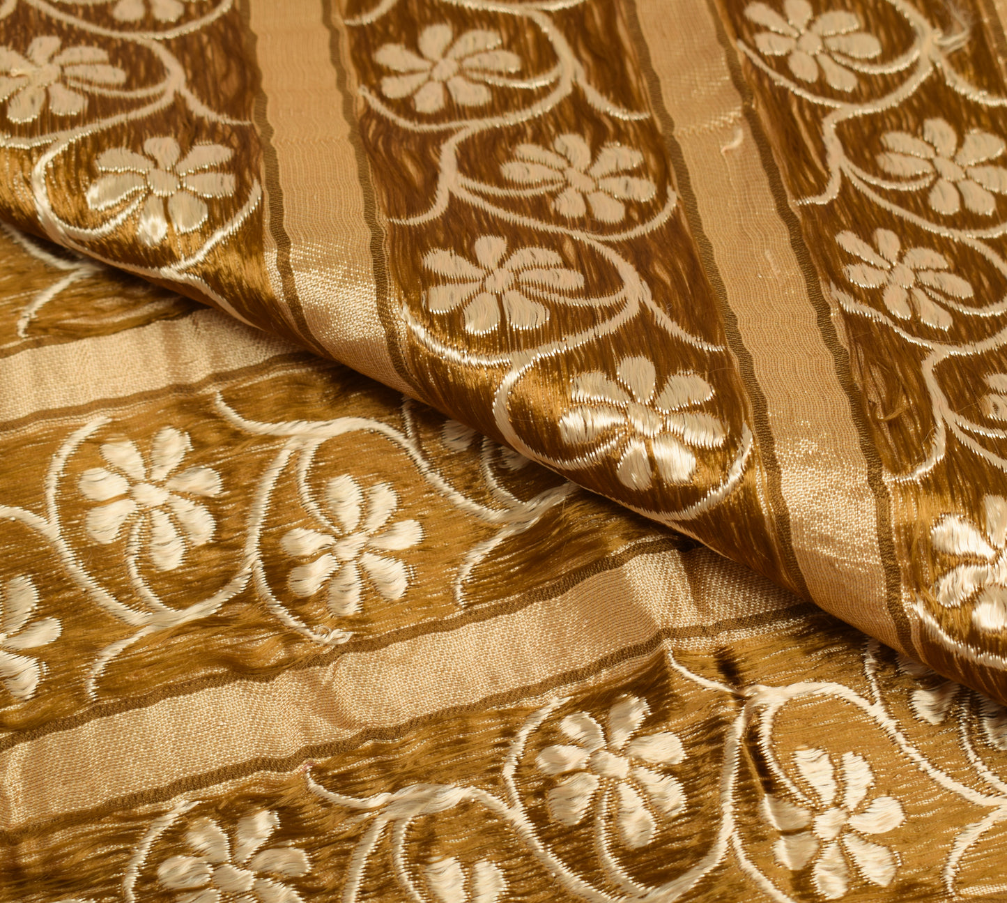 Sushila Vintage Sari Remnant Scrap Multi Purpose Pure Silk Woven Craft Fabric