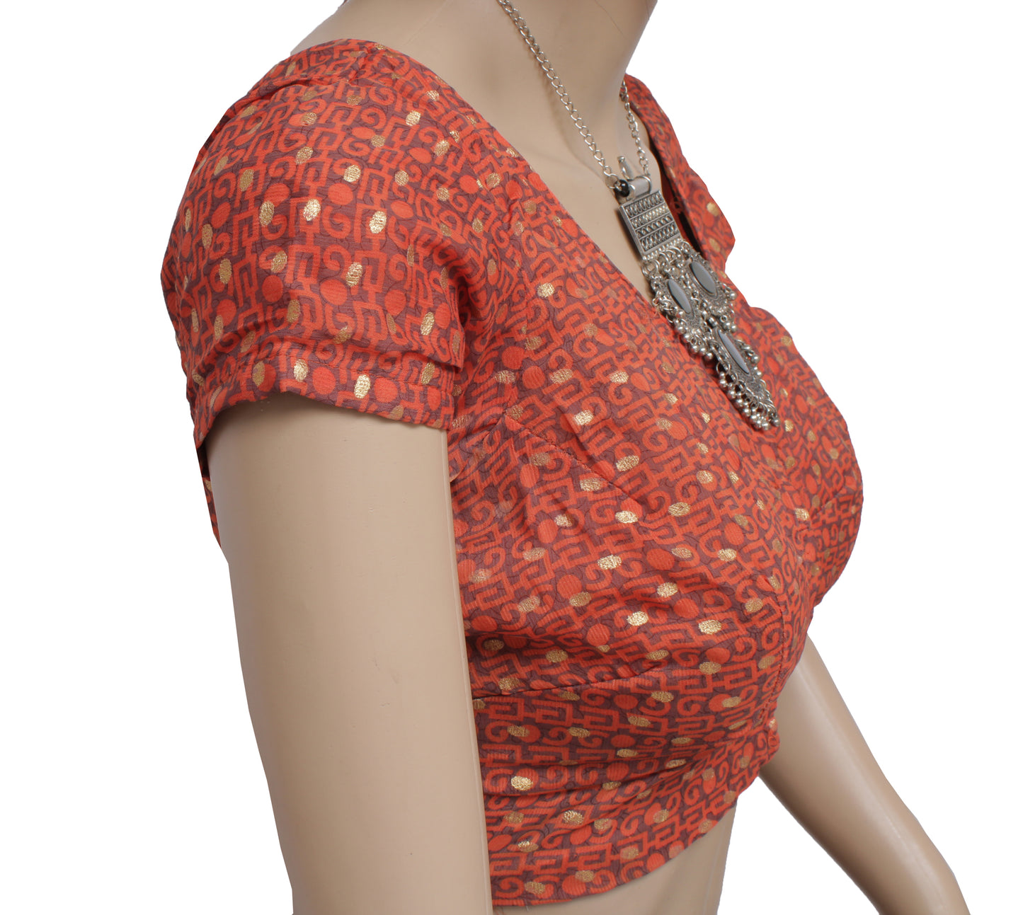 Sushila Vintage Readymade Sari Blouse Art Georgette Printed 34" Choli