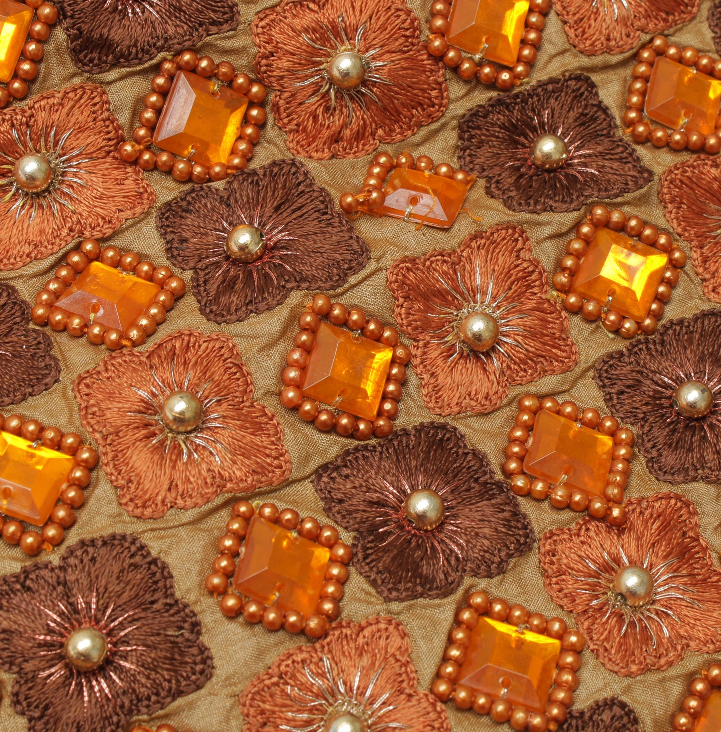 Sushila Vintage Brown Readymade 34" Sari Blouse Pure Silk Designer Choli