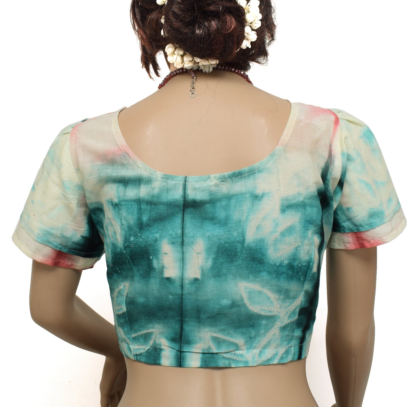 Sushila New Top 38" Stitched Sari Blouse 100% Pure Cotton Printed Choli