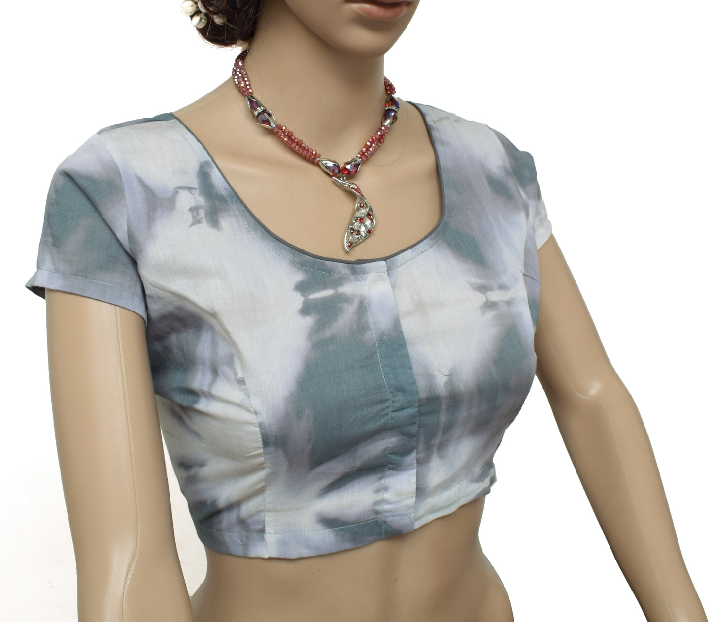 Sushila New Top 38" Stitched Sari Blouse 100% Pure Cotton Printed Choli