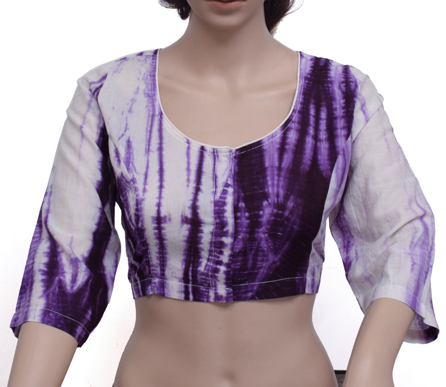 Sushila New Top Readymade Stitched Sari Blouse 40" Pure Cotton Printed Choli