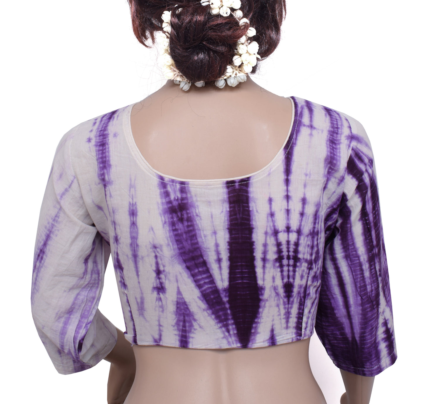 Sushila New Top Readymade Stitched Sari Blouse 40" Pure Cotton Printed Choli