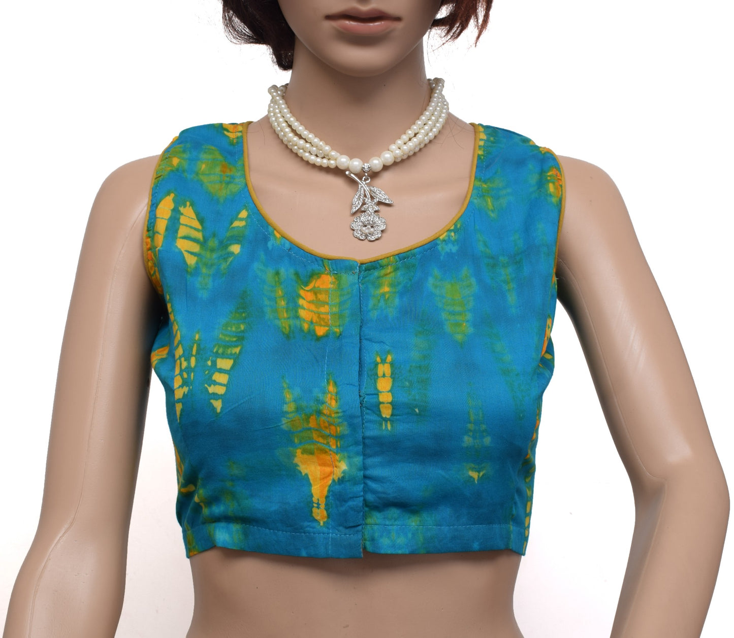Sushila New Top Readymade 38" Sari Blouse 100% Pure Cotton Printed Choli