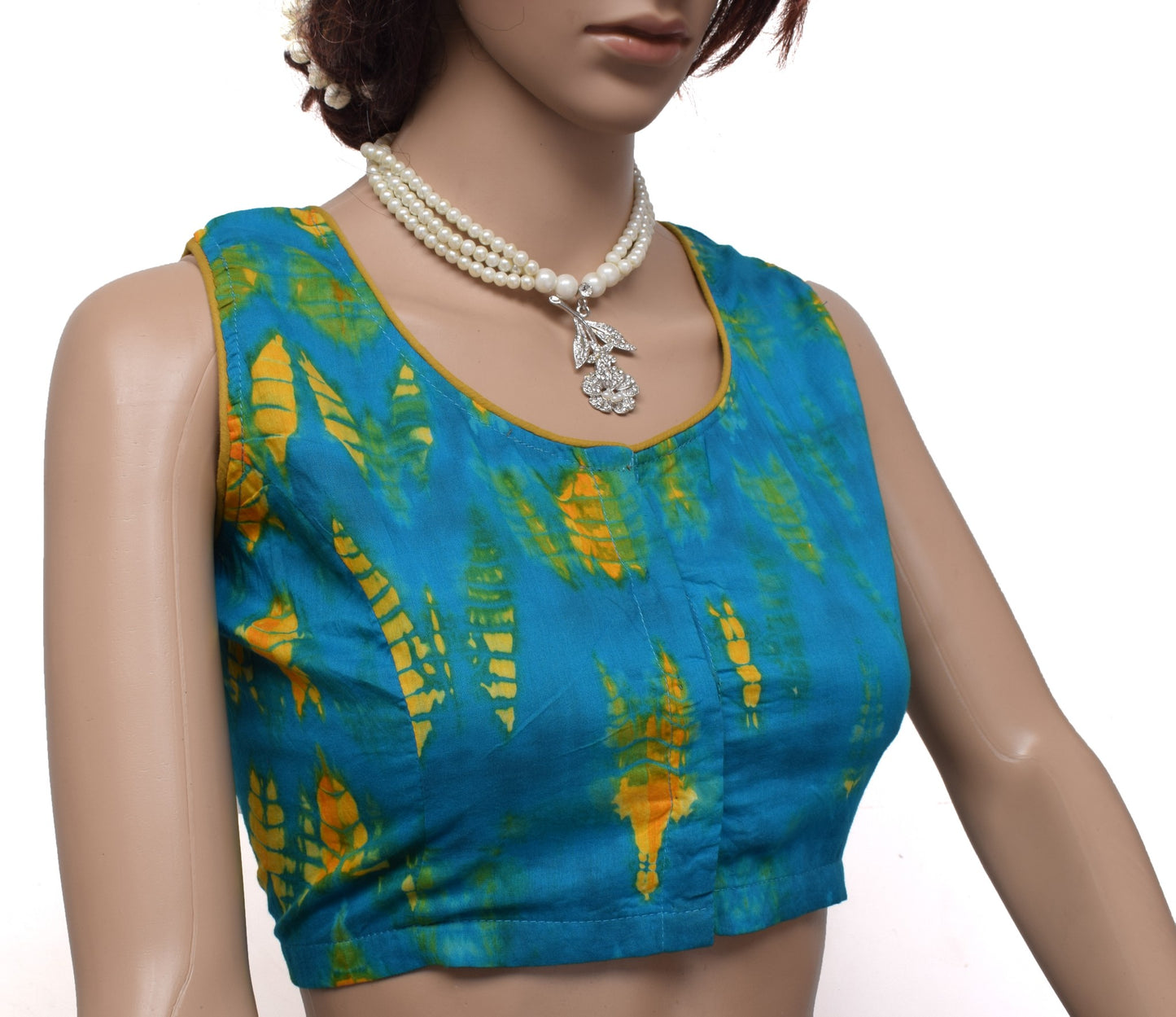 Sushila New Top Readymade 38" Sari Blouse 100% Pure Cotton Printed Choli