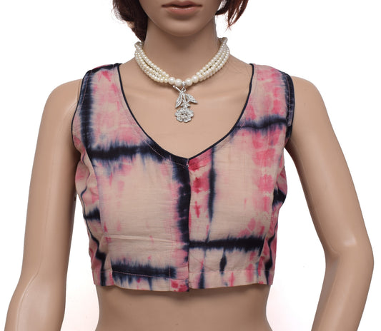 Sushila New Top Readymade Stitched Sari Blouse 36" Pure Cotton Printed Choli