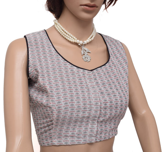 Sushila New Top Readymade Stitched Sari Blouse 100% Pure Cotton Printed Choli