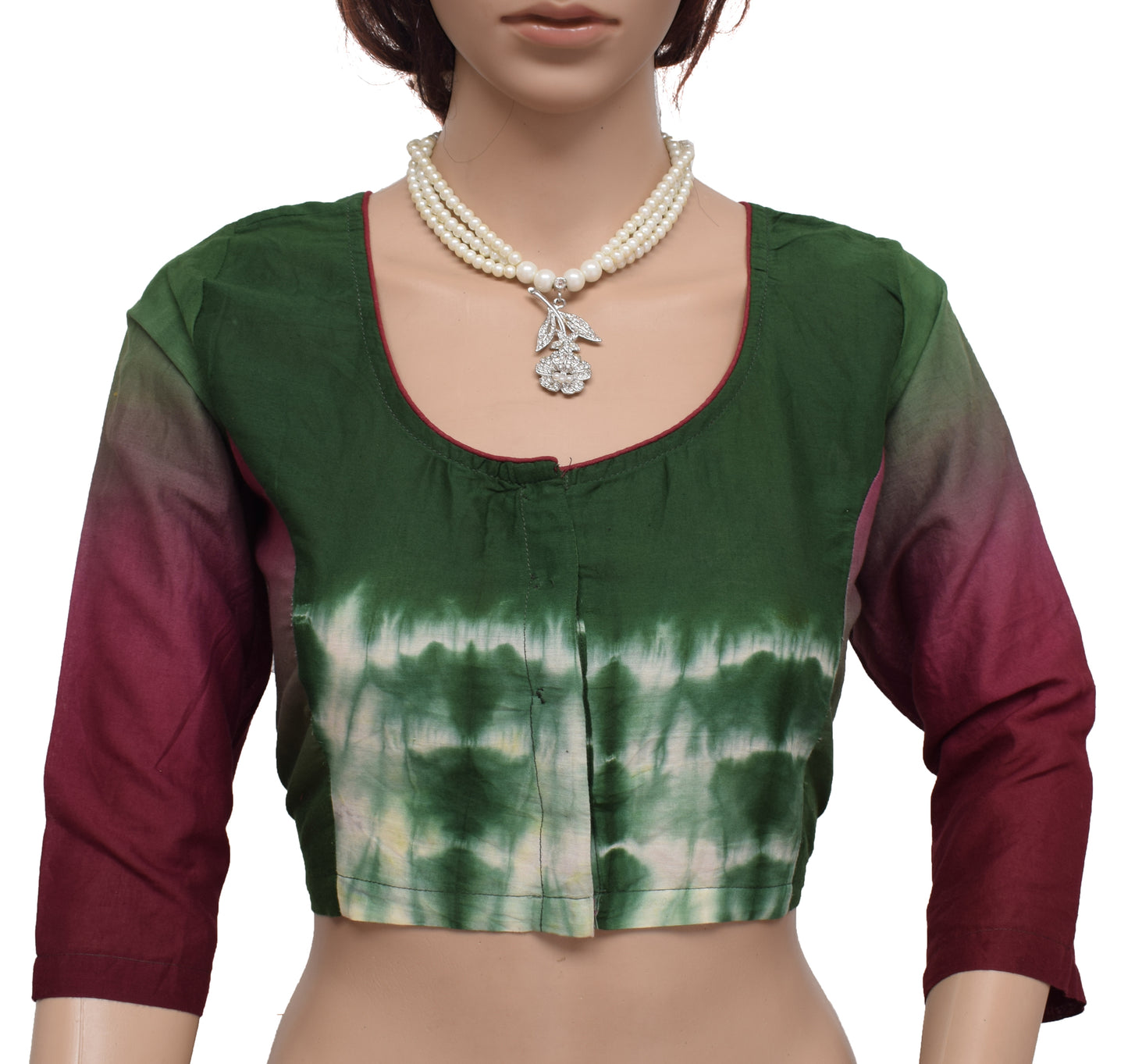 Sushila New Top Readymade Stitched Sari Blouse 38" Pure Cotton Printed Choli