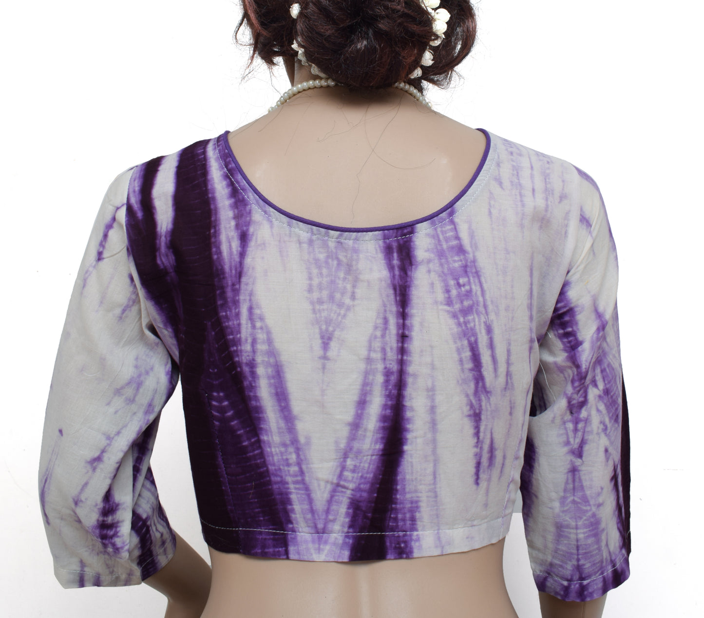 Sushila New Top Readymade Stitched Sari Blouse 38" Pure Cotton Printed Choli