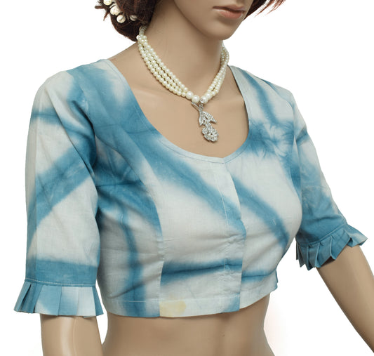 Sushila New Top Readymade Stitched Sari Blouse 100% Pure Cotton Printed Choli