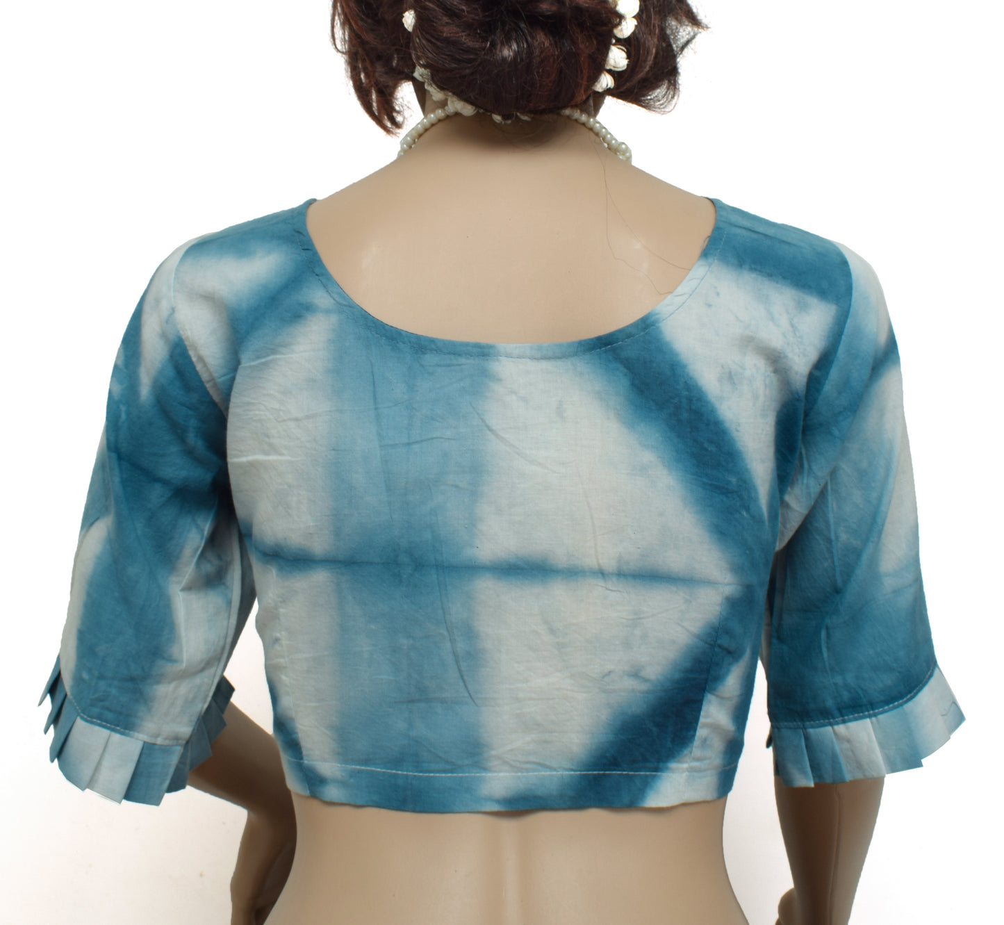 Sushila New Top Readymade Stitched Sari Blouse 38" Pure Cotton Printed Choli