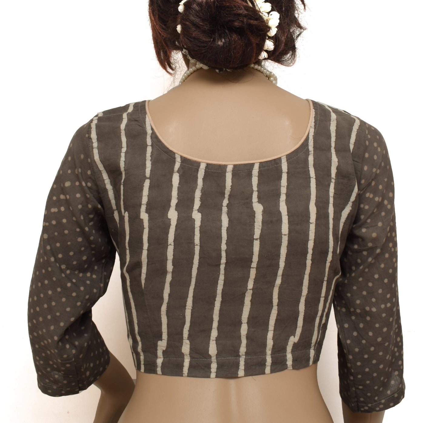 Sushila New Top Readymade Stitched Sari Blouse 38" Pure Cotton Printed Choli