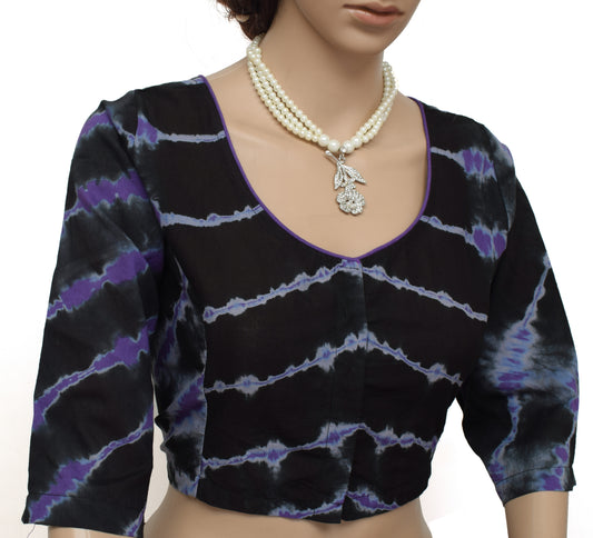 Sushila New Top Readymade Stitched Sari Blouse 100% Pure Cotton Printed Choli