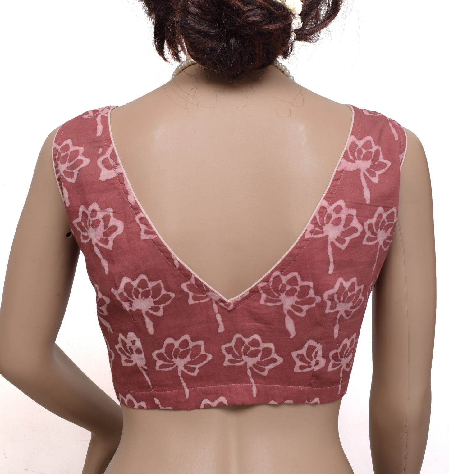Sushila New Top 40" Stitched Sari Blouse 100% Pure Cotton Printed Choli